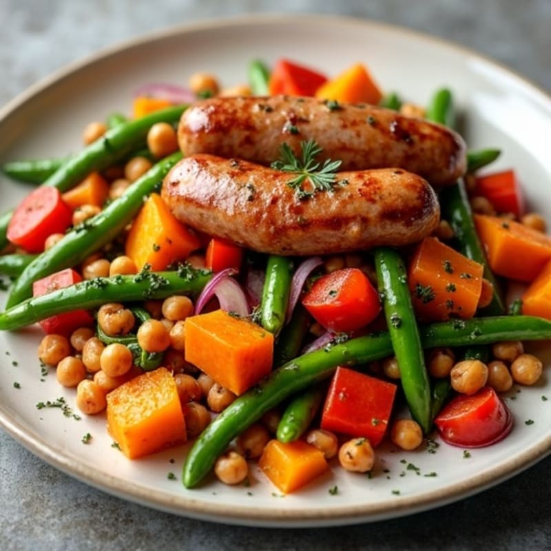 Herb-Roasted Sausage and Sweet Potato Sheet Pan Dinner