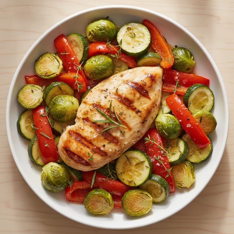 Herb-Marinated Chicken with Roasted Vegetables