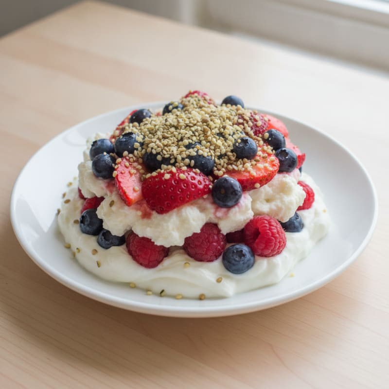 Greek Yogurt Protein Parfait with Mixed Berries