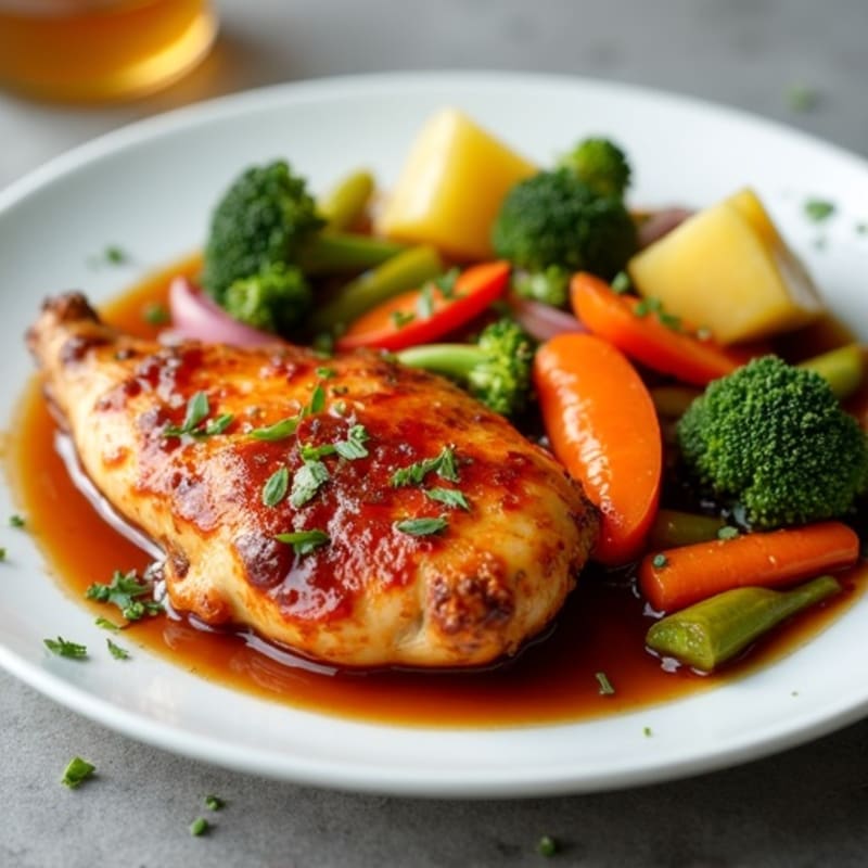 Sweet & Sour Chicken with Roasted Vegetables