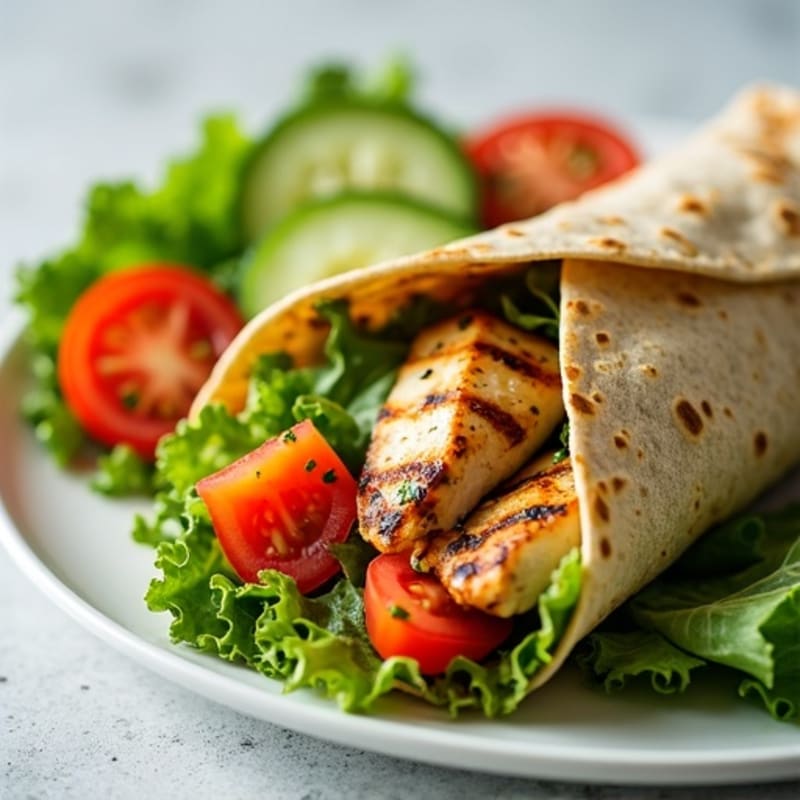 Herb-Grilled Chicken and Fresh Veggie Wrap