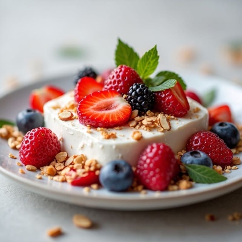 Creamy Cottage Cheese with Fresh Berries and Crunchy Almonds