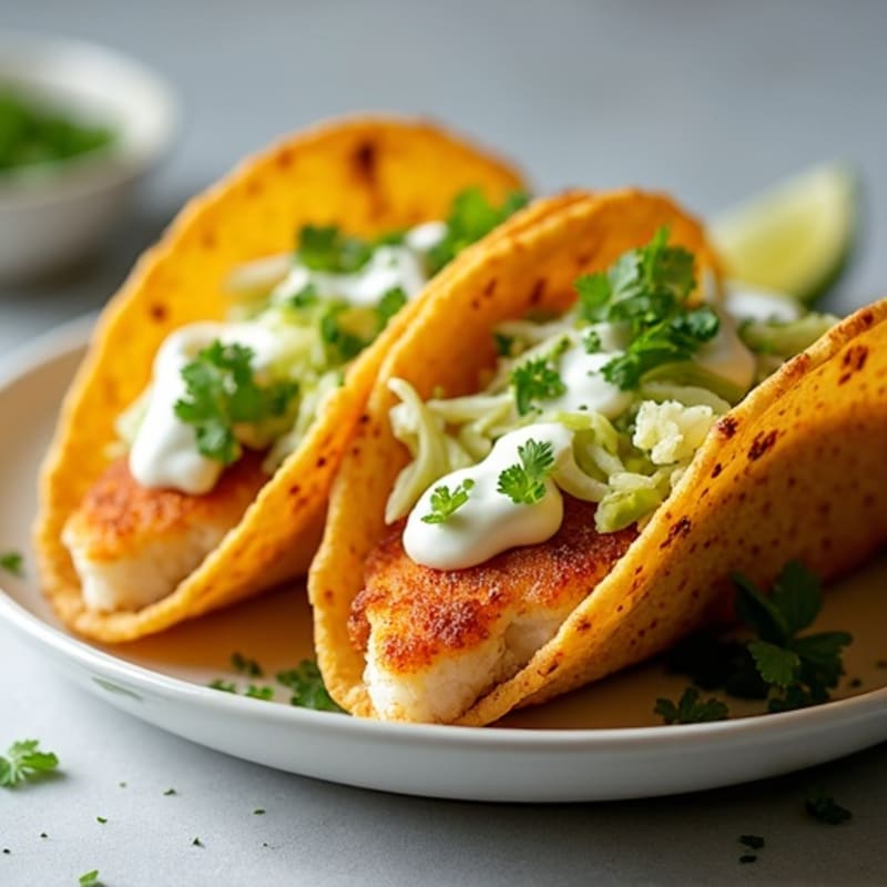 Crispy Baked Cod Fish Tacos