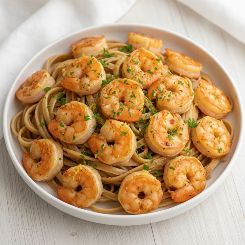 Garlic Butter Shrimp Scampi with Linguine