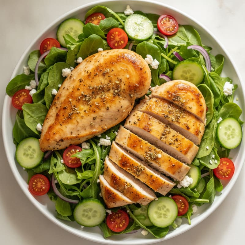 Lemon Herb Chicken and Garden Salad