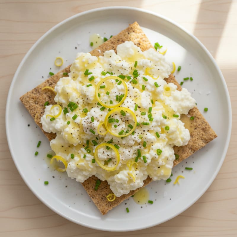 Tangy Cottage Cheese Scramble Toast