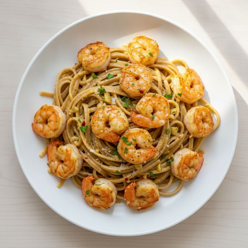 Garlic Butter Shrimp Scampi with Linguine