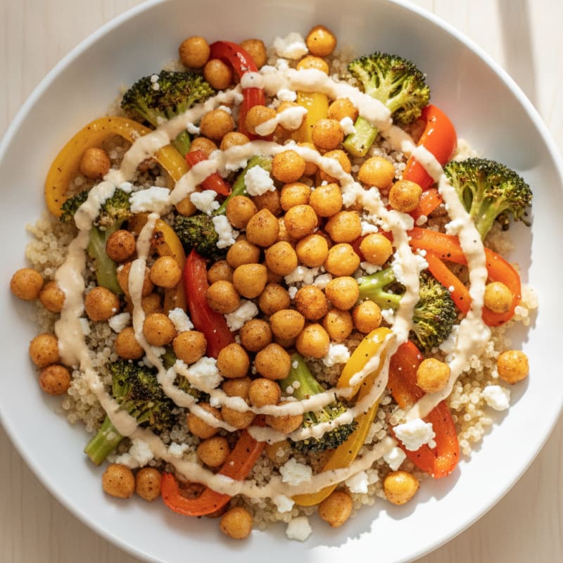 Roasted Vegetable and Chickpea Bowl