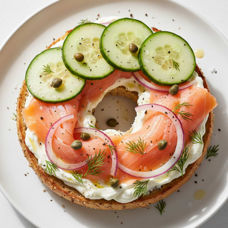 Creamy Smoked Salmon Bagel