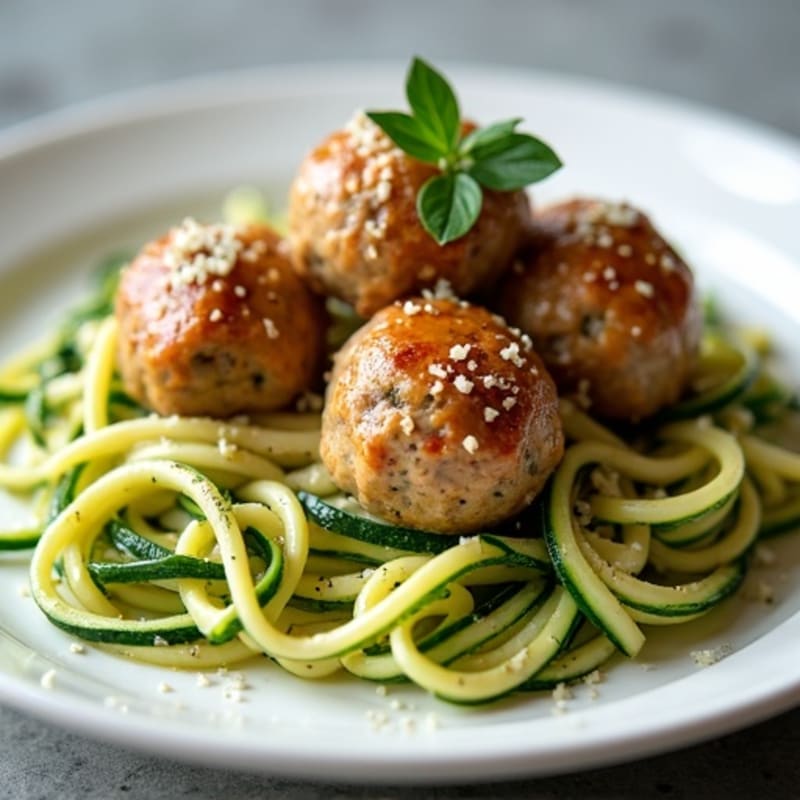 Lean Turkey Meatballs with Zucchini Noodles