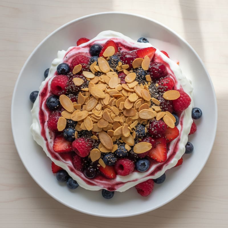 Creamy Greek Yogurt Protein Parfait with Mixed Berries