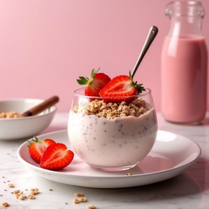 Creamy Strawberry Shortcake Overnight Oats