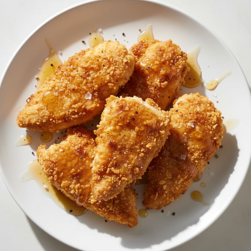 Crispy Buttermilk Fried Chicken with Spicy Honey
