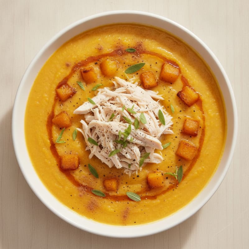 Roasted Butternut Squash Apple Soup