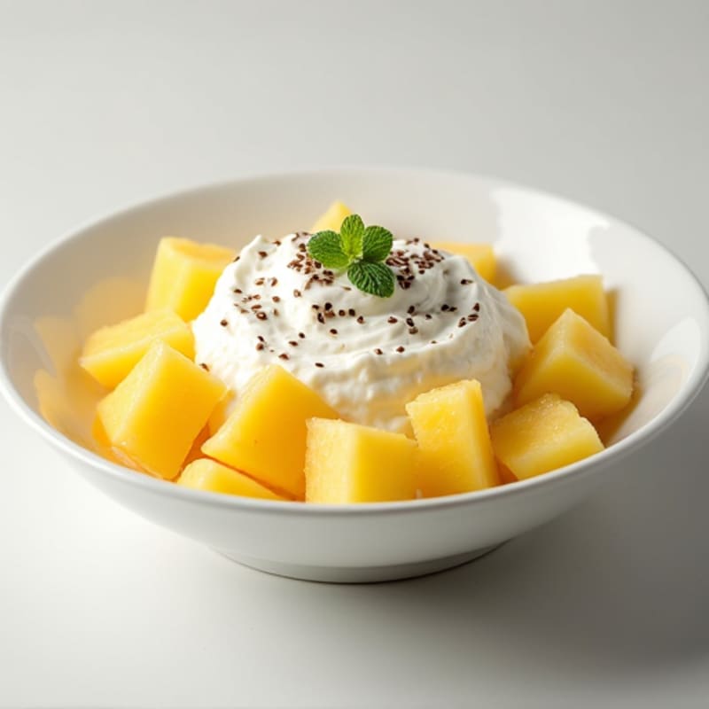 Cottage Cheese with Pineapple and Chia Seeds
