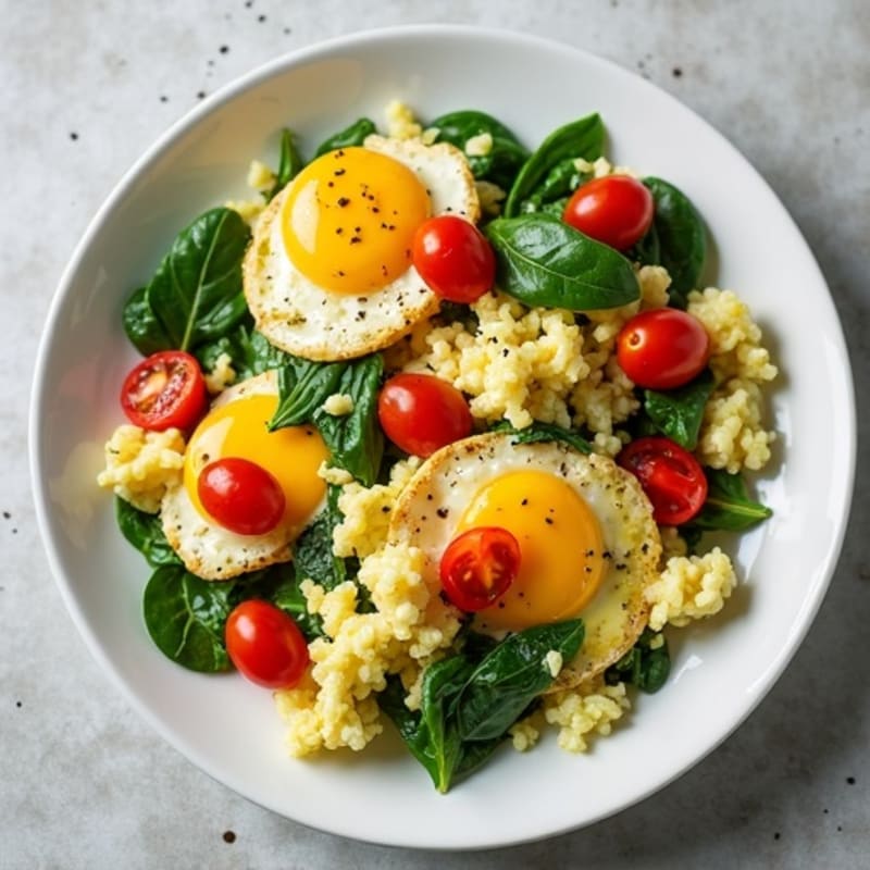 Egg White Spinach Scramble