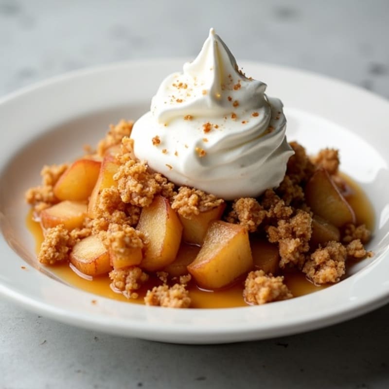 Baked Cinnamon Apple Crumble with Crispy Oat Topping