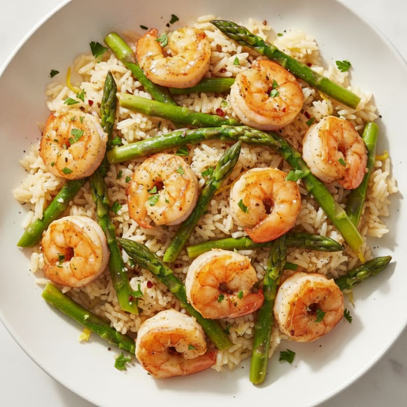 Garlic Shrimp with Lemon Herb Rice