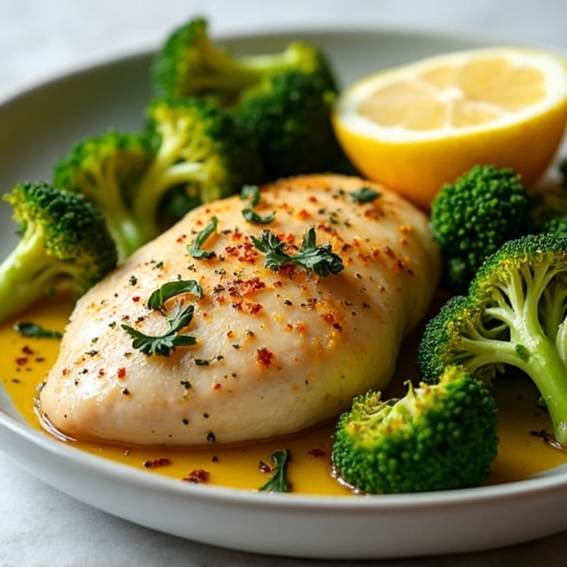 Sheet Pan Lemon Herb Chicken with Crispy Roasted Broccoli