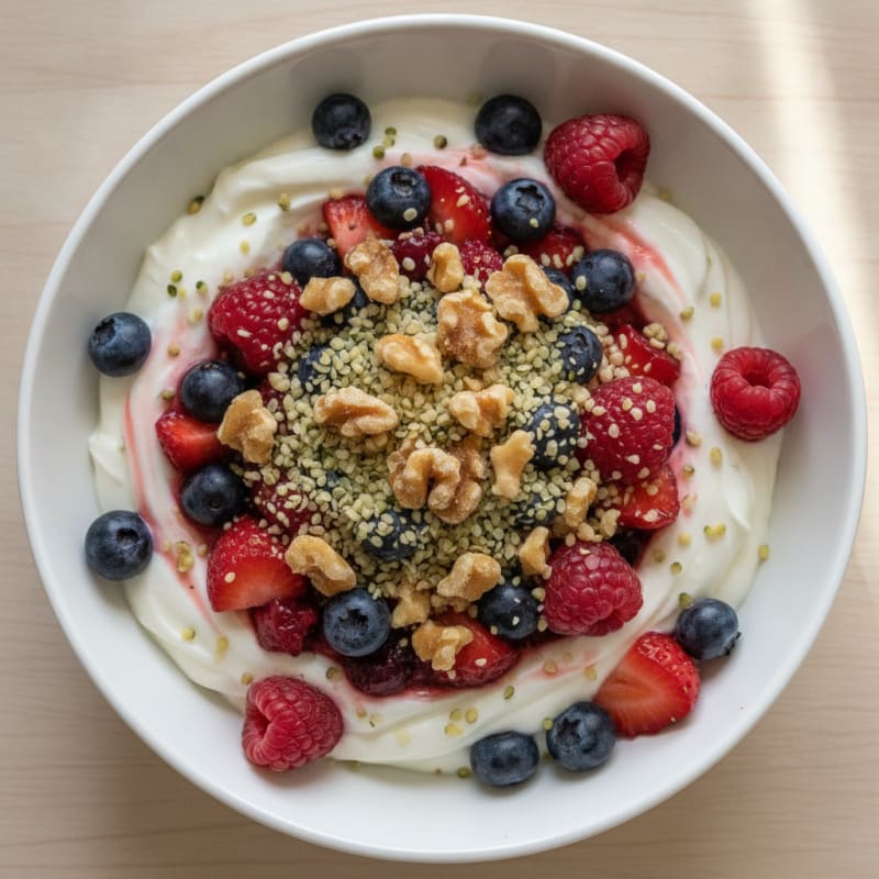Creamy Greek Yogurt and Mixed Berry Protein Parfait