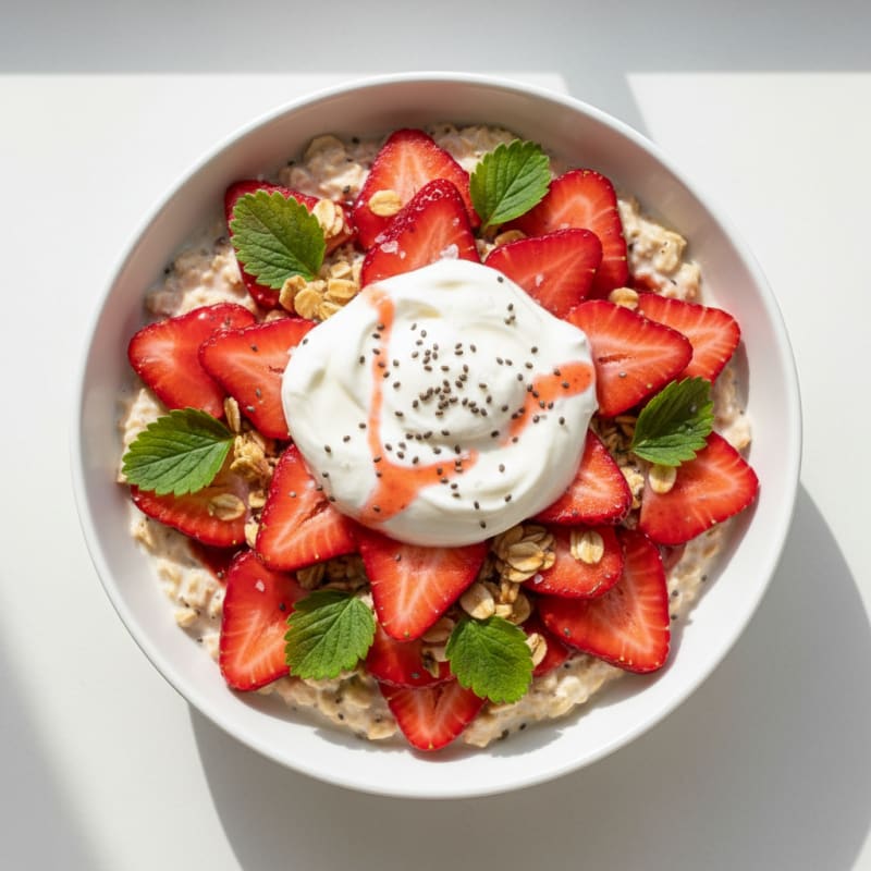Strawberry Shortcake Overnight Oats