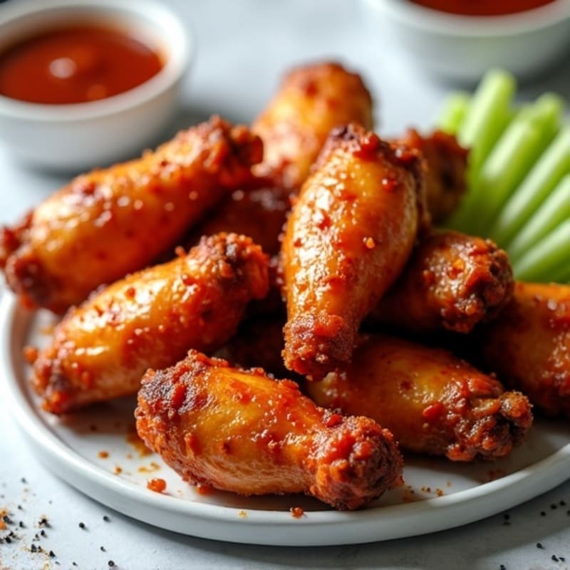 Crispy Baked Spicy BBQ Chicken Wings