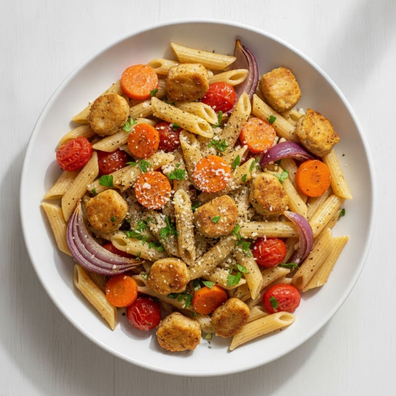 Quorn Pasta with Roasted Vegetables