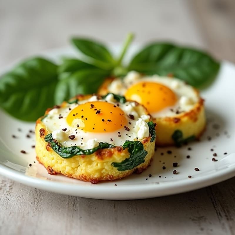 Protein-Packed Baked Egg Bites with Spinach and Feta