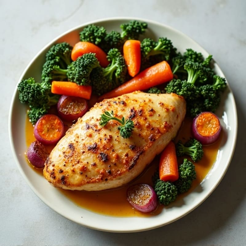 Crispy Kale and Chicken Sheet Pan Dinner with Roasted Root Vegetables