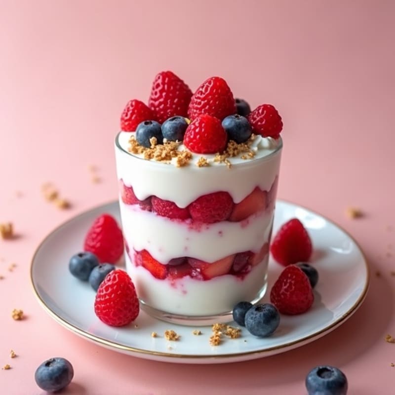 Creamy Greek Yogurt Protein Parfait with Berries