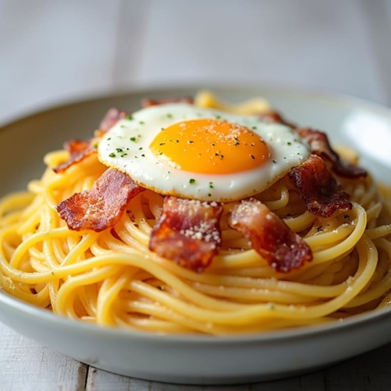 Creamy Turkey Bacon Spaghetti Squash Carbonara