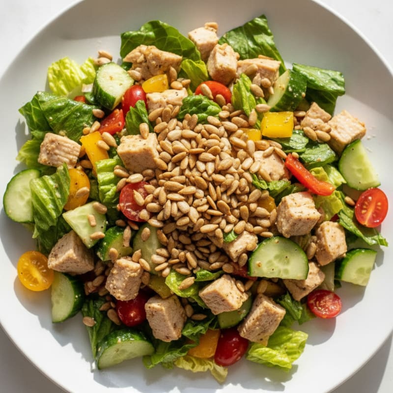 Chopped Turkey and Veggie Salad with Lemon Vinaigrette