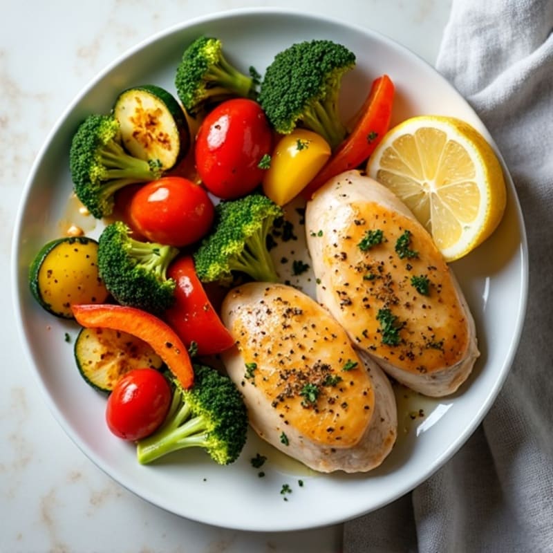 Sheet Pan Lemon Herb Chicken with Crispy Roasted Vegetables