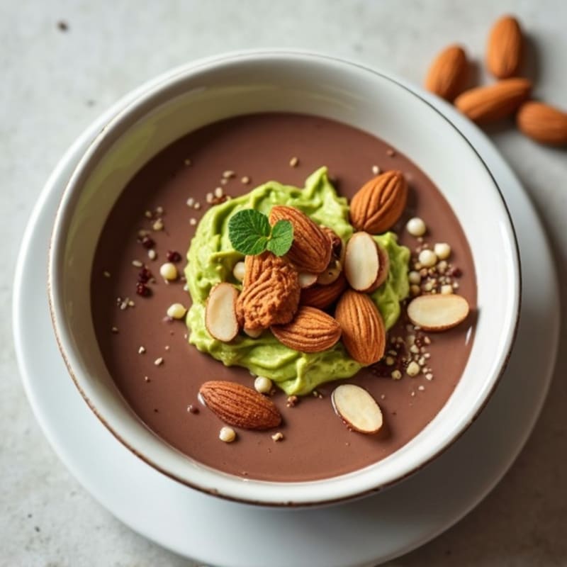 Silky Chocolate Protein Pudding with Toasted Almonds