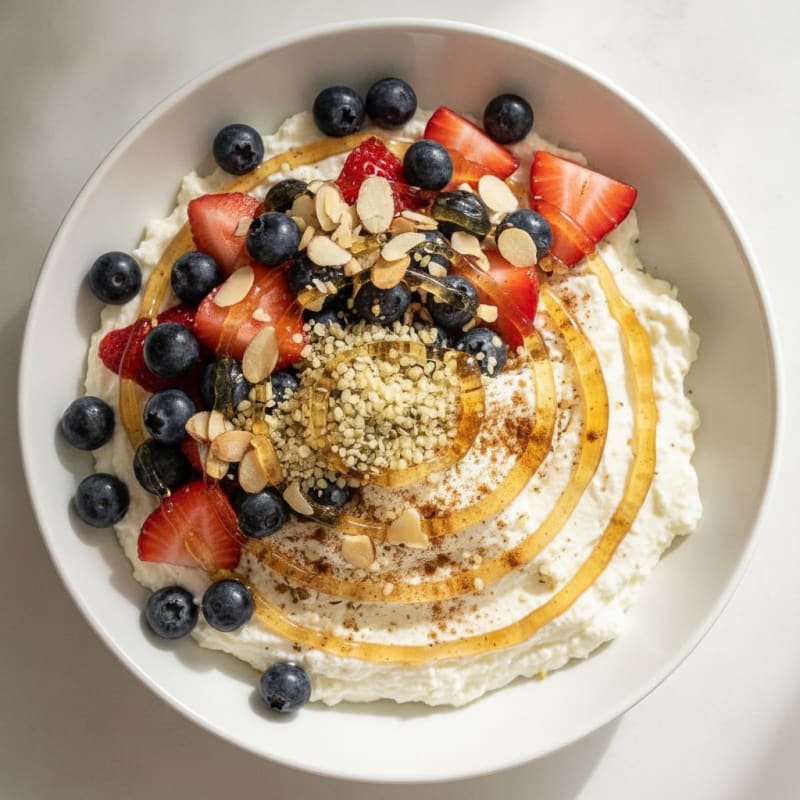 Whipped Cottage Cheese with Berries