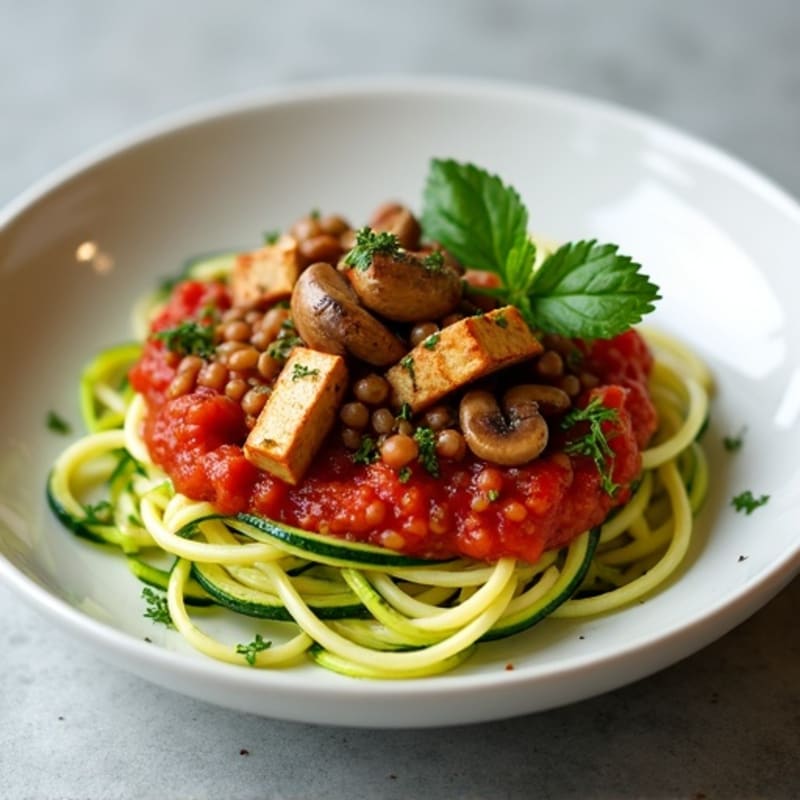 Hearty Mushroom Ragu with Zucchini Noodles