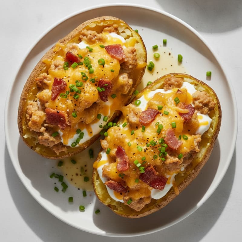 Bacon Cheddar Stuffed Potatoes