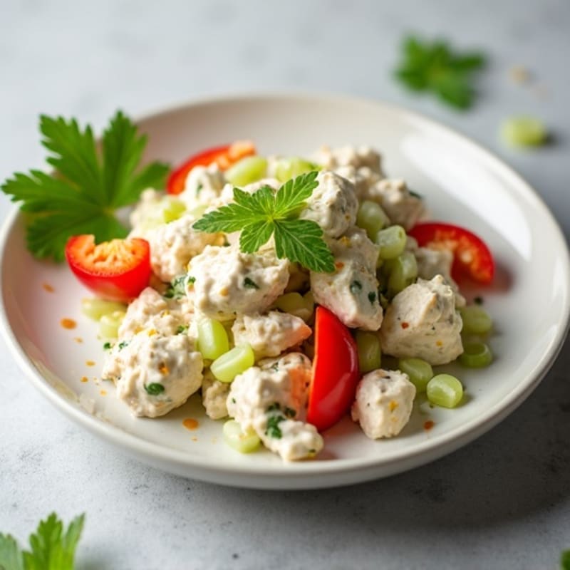 Creamy Tuna Salad with Crisp Celery and Bell Pepper