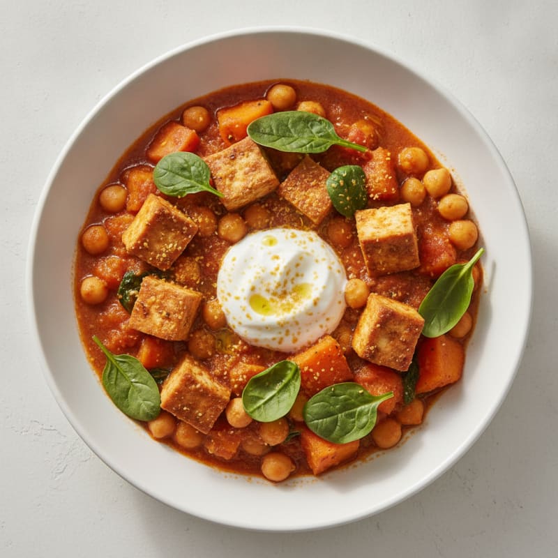 Sweet Potato Chickpea Curry Bowl