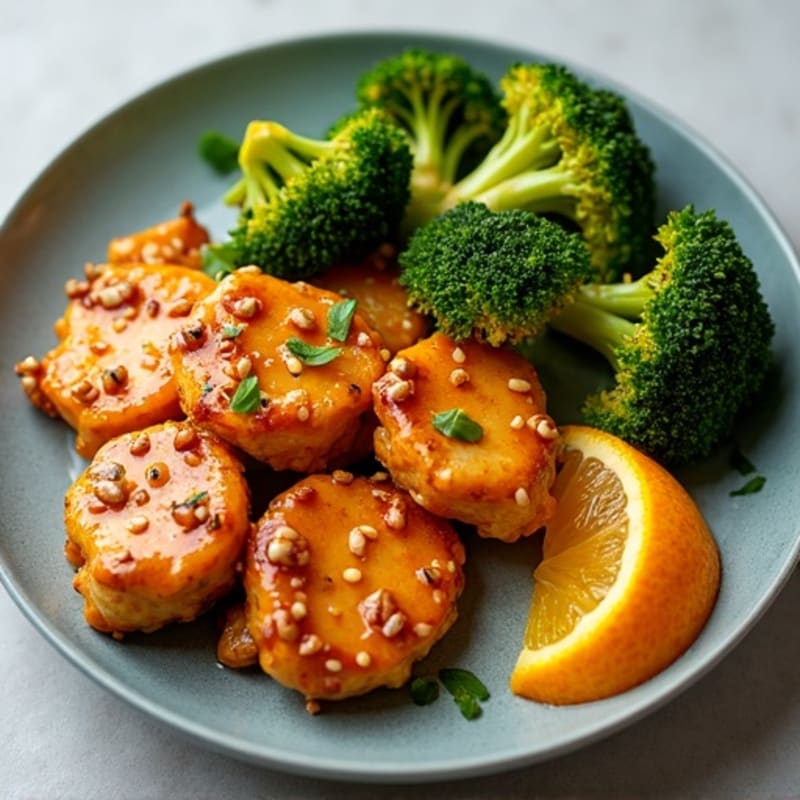 Sheet Pan Crispy Orange Chicken and Broccoli