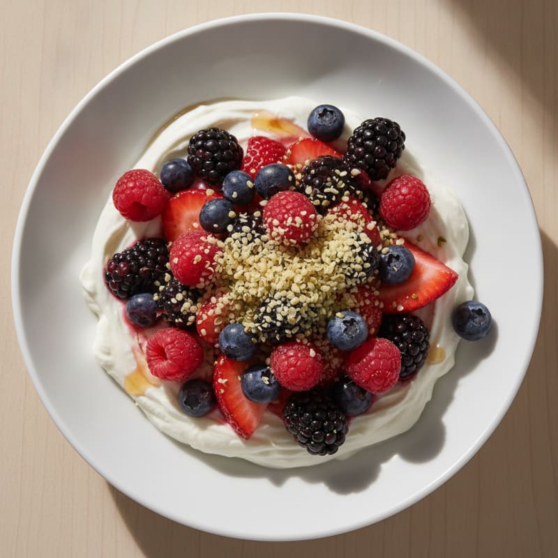 Creamy Greek Yogurt Protein Bowl with Mixed Berries