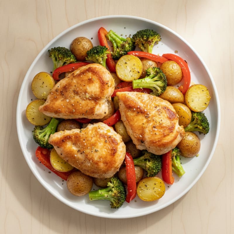 Sheet Pan Lemon Herb Chicken and Veggies