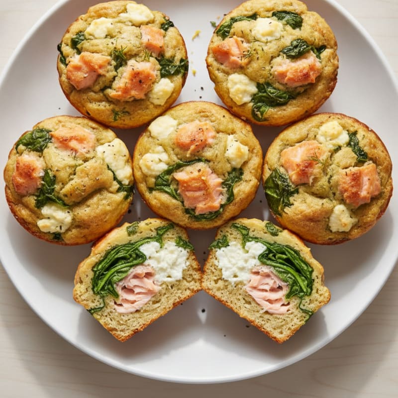 Savory Salmon Cottage Cheese Muffins