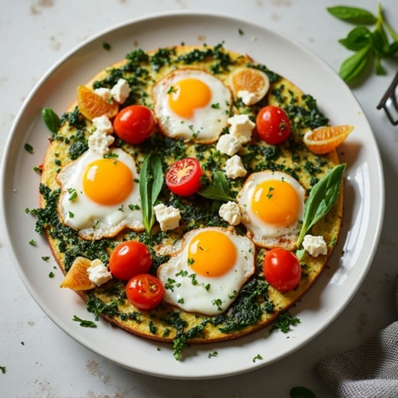 Herb-Spiced Spinach Tomato Frittata