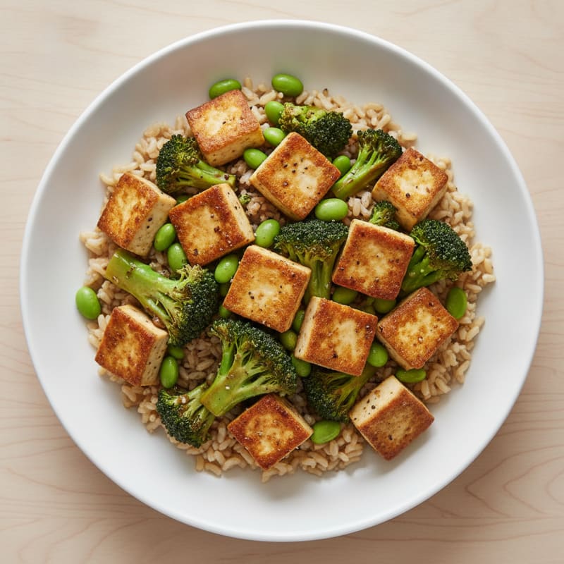 High-Protein Tofu and Edamame Stir-Fry