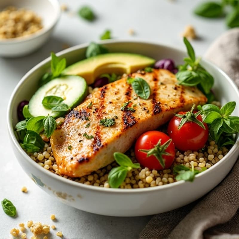 Herb-Marinated Chicken and Quinoa Power Bowl