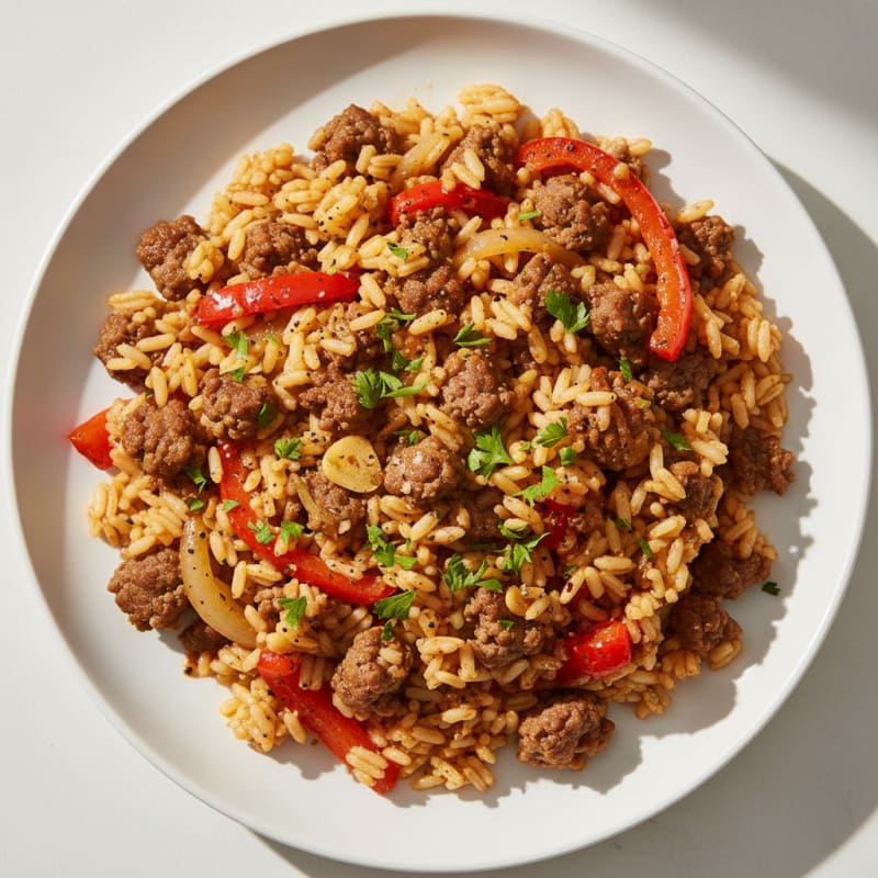 Savory Beef and Rice Skillet