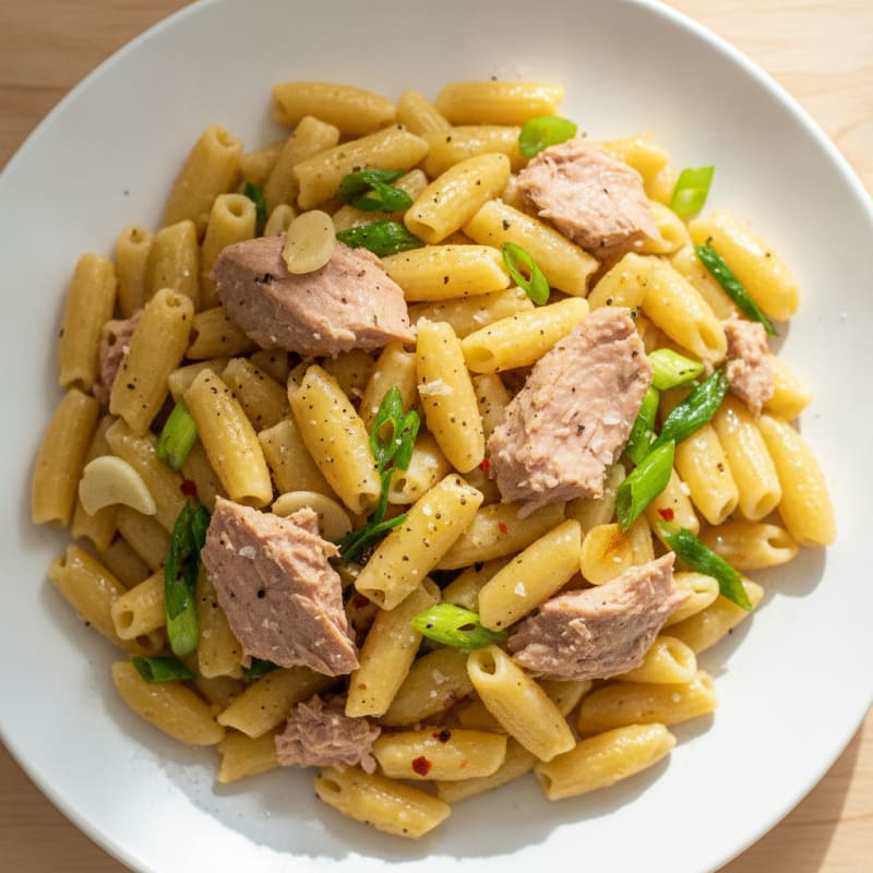 Tuna Pasta with Green Onion