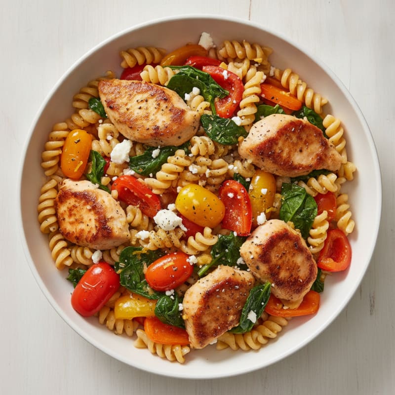 Mediterranean Pasta with Mini Peppers