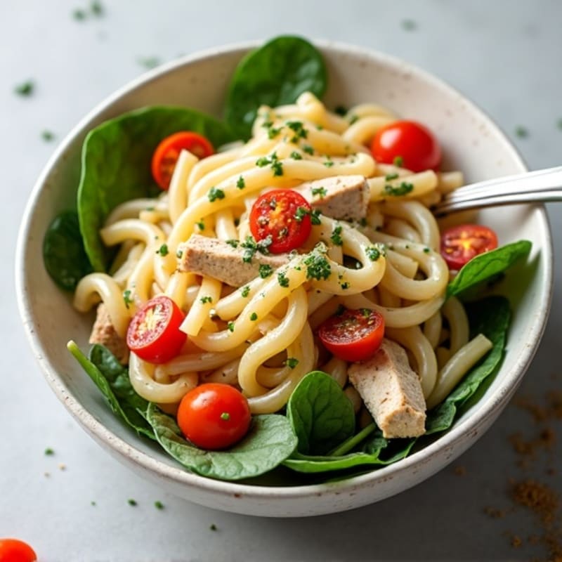 Creamy Chicken Pasta with Fresh Spinach